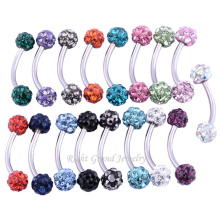 Förderung Saison Shamballa 316L Stahl Disco-Kugel Augenbrauen Piercing Designs